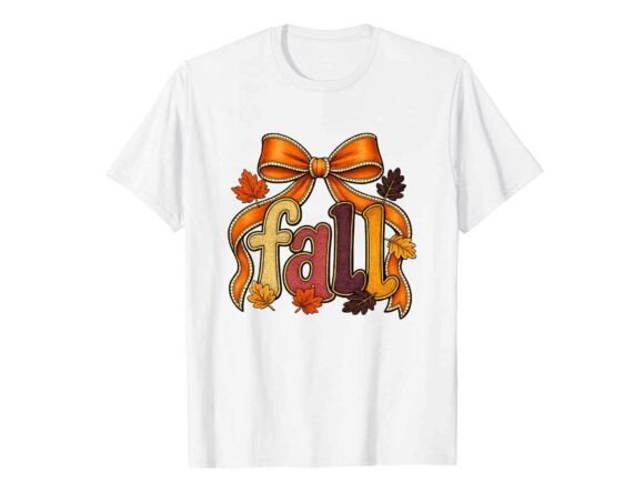 Autumn Bow Typography Fall T-Shirt Review