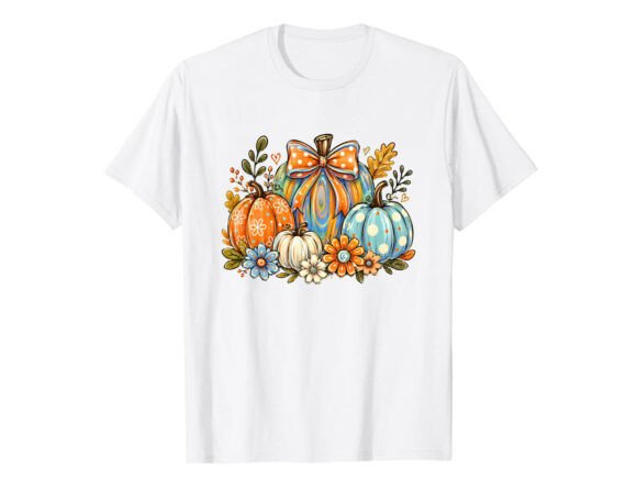 Colorful Pumpkin Bow Fall T-Shirt Review