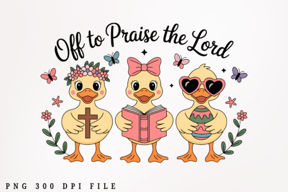 Cute Goose Off to Praise the Lord PNG Design Review