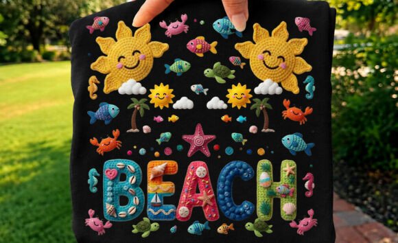 Faux Yarn Beachy Bow Summer T-Shirt Png Review