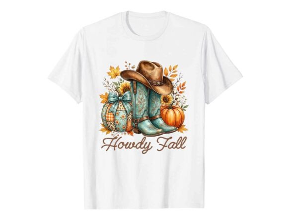 Howdy Cowgirl Autumn Fall T-Shirt