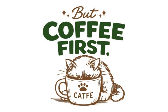 Reviewing Cat Coffee Hand-drawn PNG Sublimation for Embroidery
