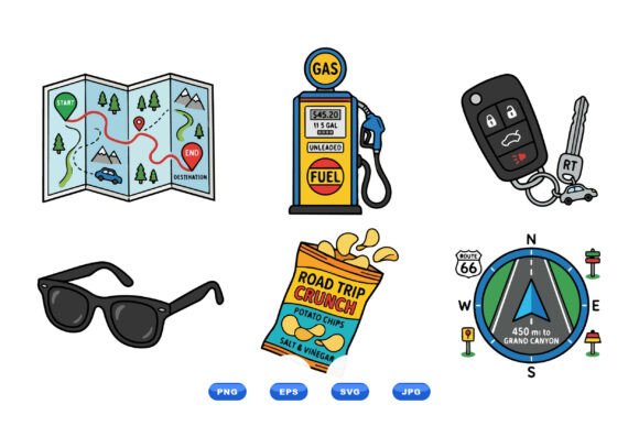 Road Trip Icon Clipart Pack Review