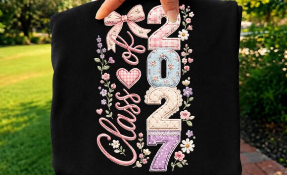 Senior Class of 2027 Coquette Shirt Png